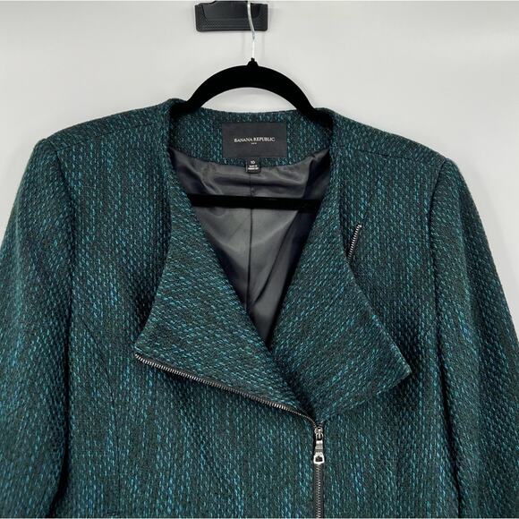 Banana Republic Dark Green Textured Blazer - Picture 8 of 16